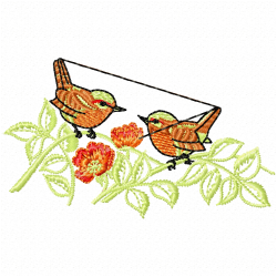 Small Birds Embroidery Design 11